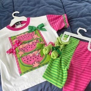 Colorful Watermelon Themed Kids Outfit
